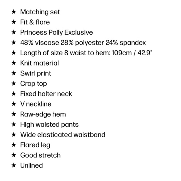 NWOT Princess Polly Zena Knit Flare Pant Halter Top Set in Multi Purple Size M/L - Picture 12 of 12